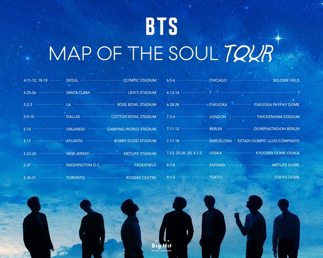źҳ  4 11~12, 18~19   ø ְ忡 'BTS MAP OF THE SOUL TOUR'  ø. /Ʈ 