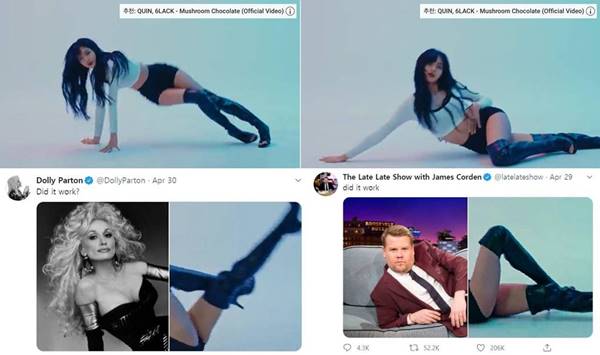 ũ   ڽ Ʃ  'LILI's FILM #3 - LISA Dance Performance Video'     ߴ.  ؿܿ  ٸ ռϴ  ó  ִ. ֱٿ    ӽ ڵ ̱     ư ç ϱ⵵ ߴ. / Ʃ  ĸóDolly Parton James Corden SNS