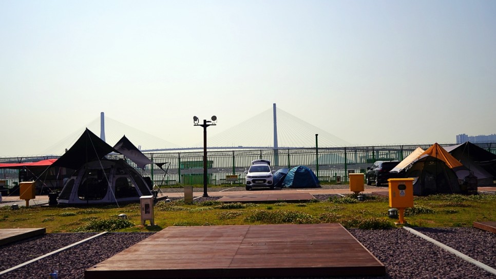 부산 캠핑장 오토 캠핑장 바다 뷰, 부산항대교 캠핑 부산항힐링야영장 추천