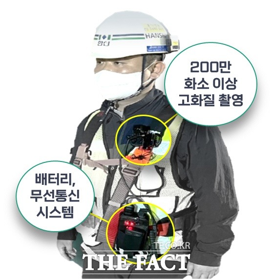 근로자가 바디캠을 착용하고 있는 모습./서울시 제공